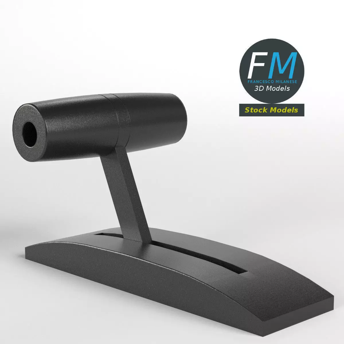 T-Lever door handle 3D model_0