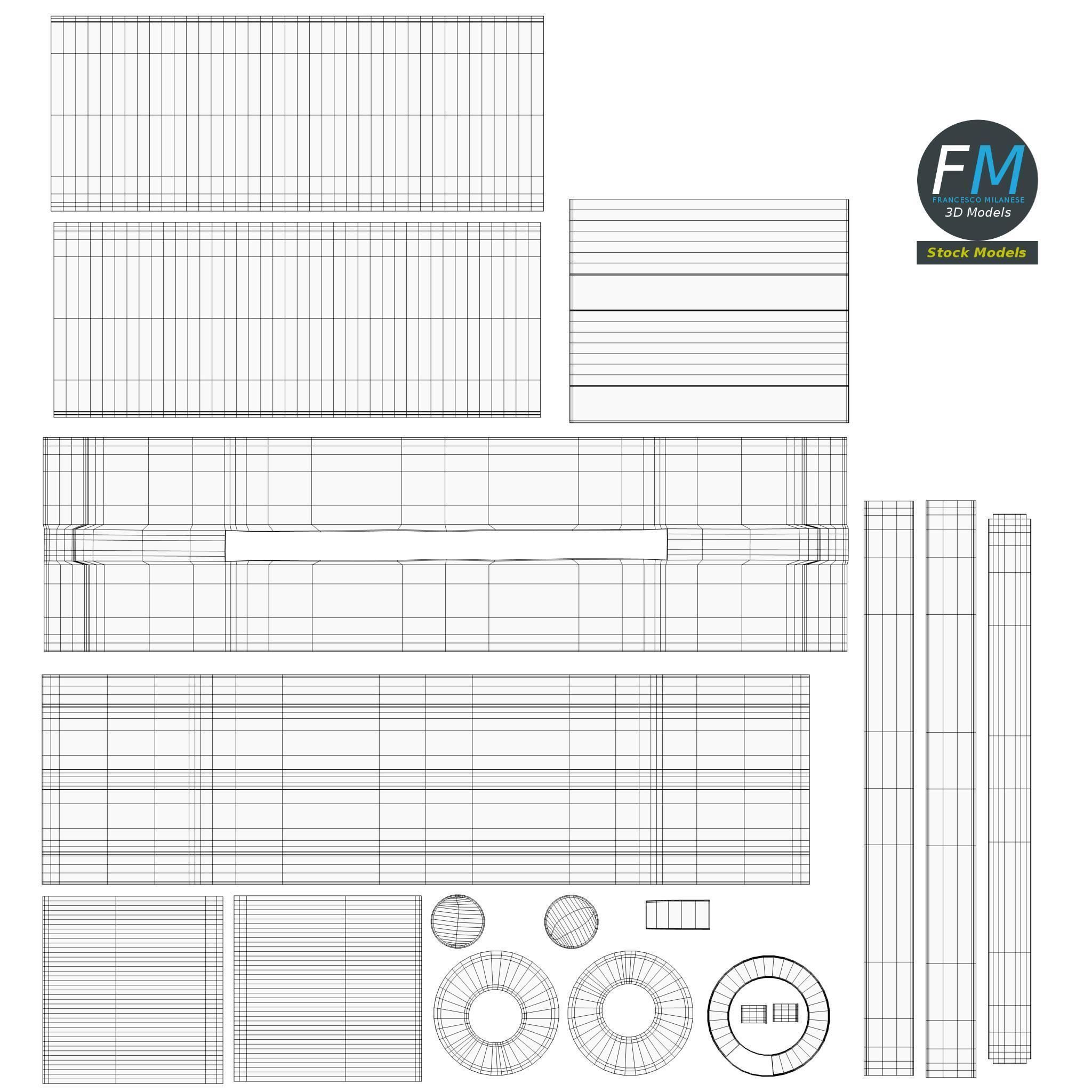 T-Lever door handle 3D model_11