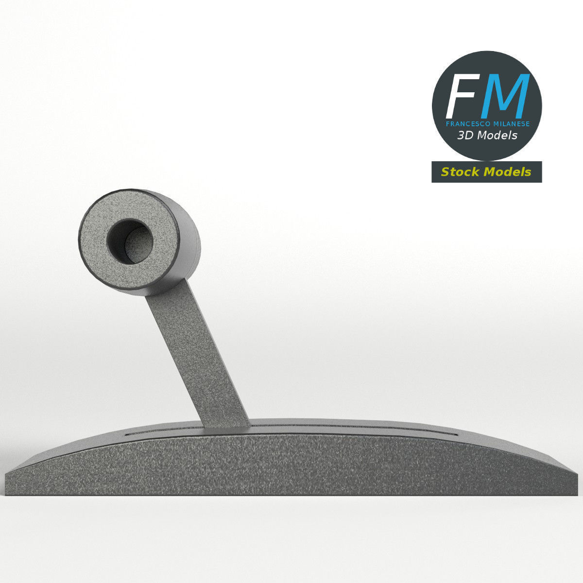 T-Lever door handle 3D model_4