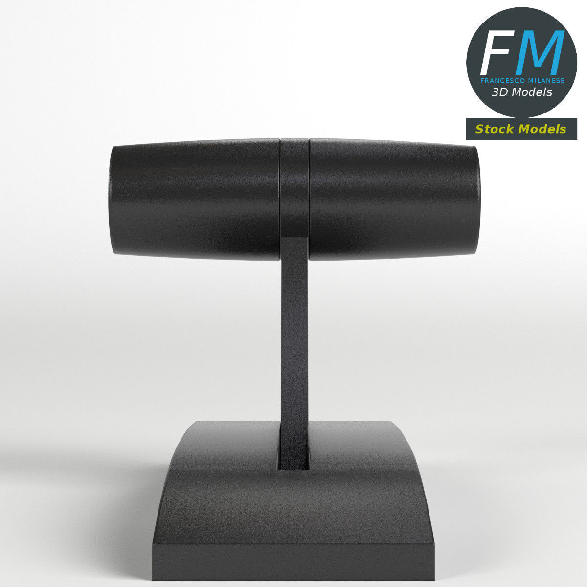 T-Lever door handle 3D model_3