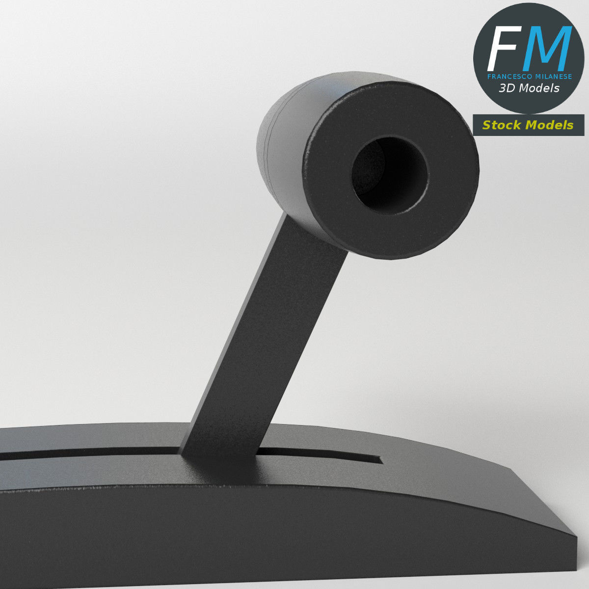 T-Lever door handle 3D model_5