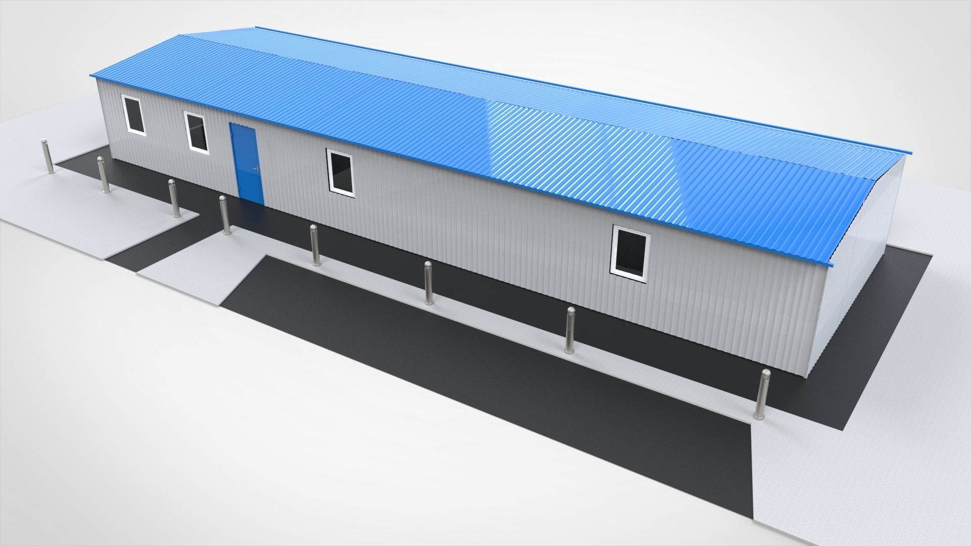 Modular building 3D model_1