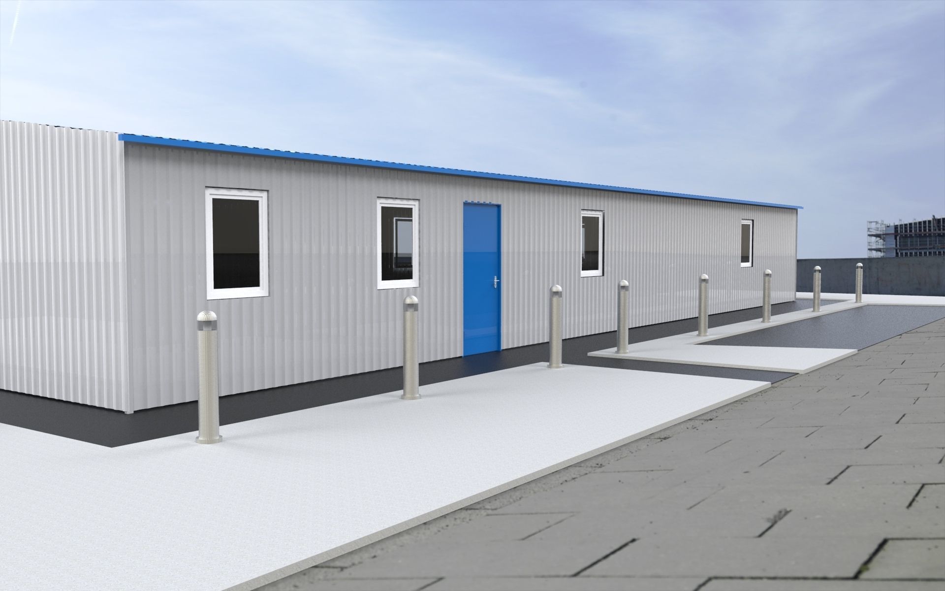 Modular building 3D model_3