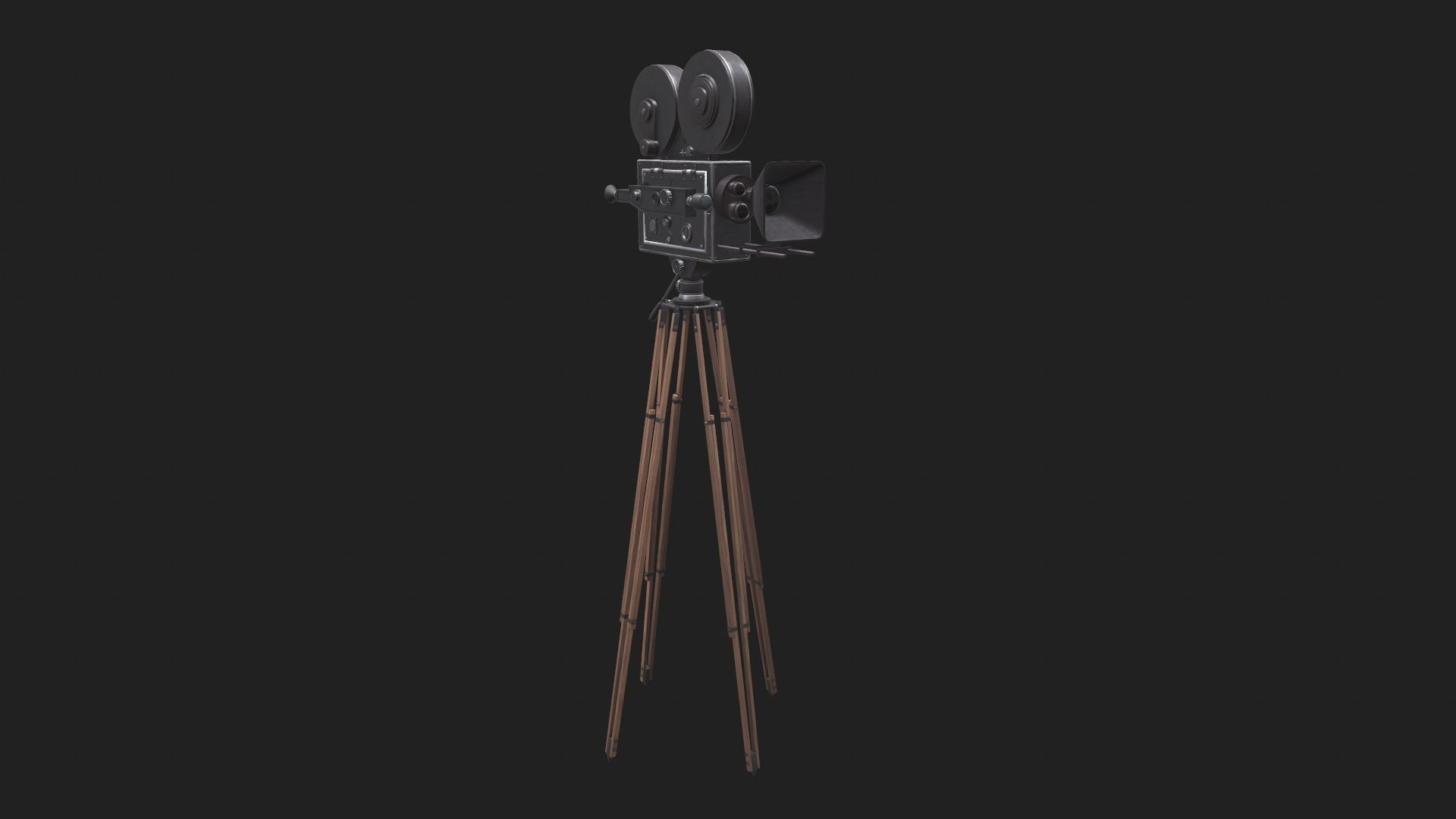 Classic Movie Camera 3D model_9