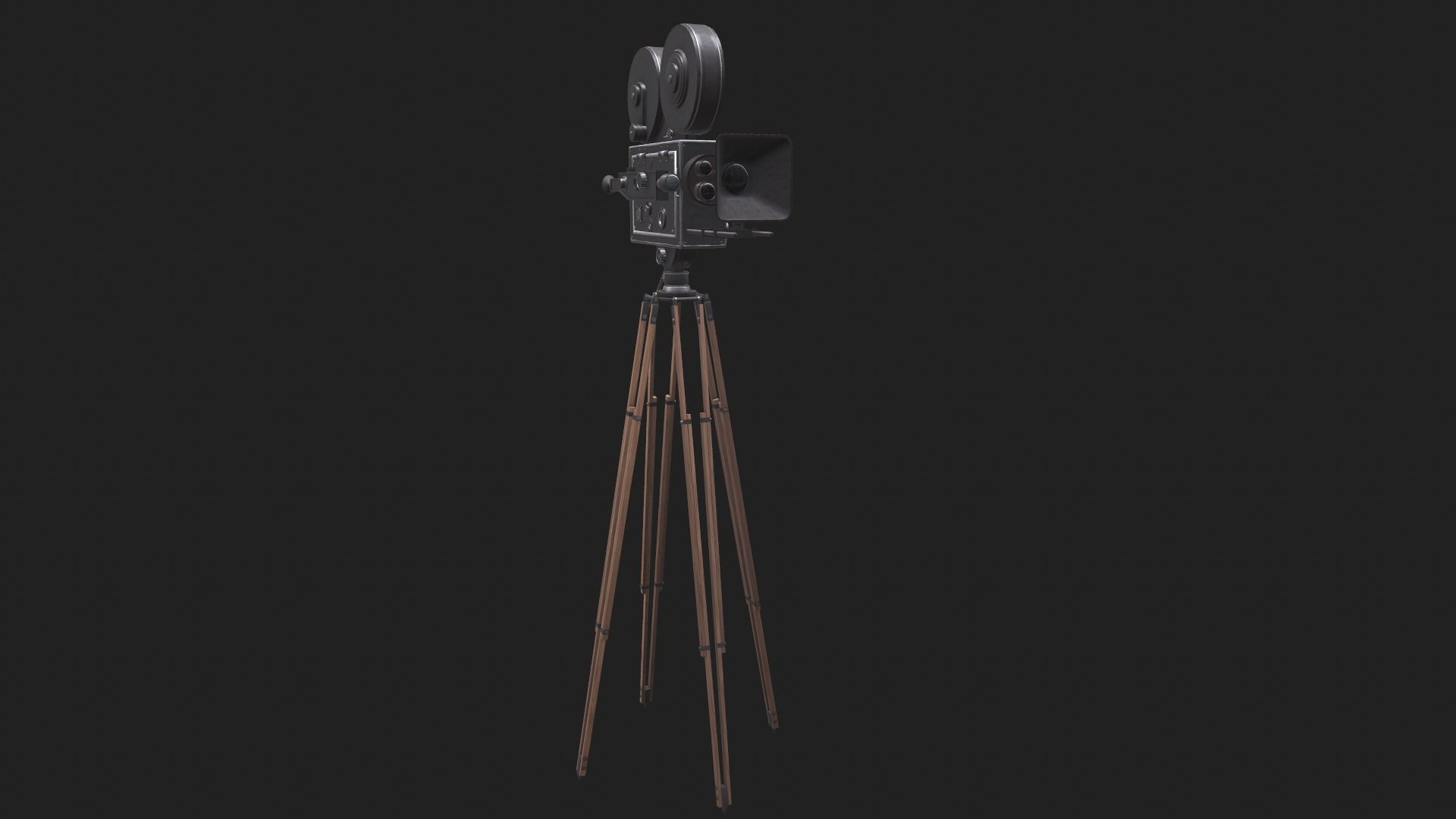 Classic Movie Camera 3D model_10