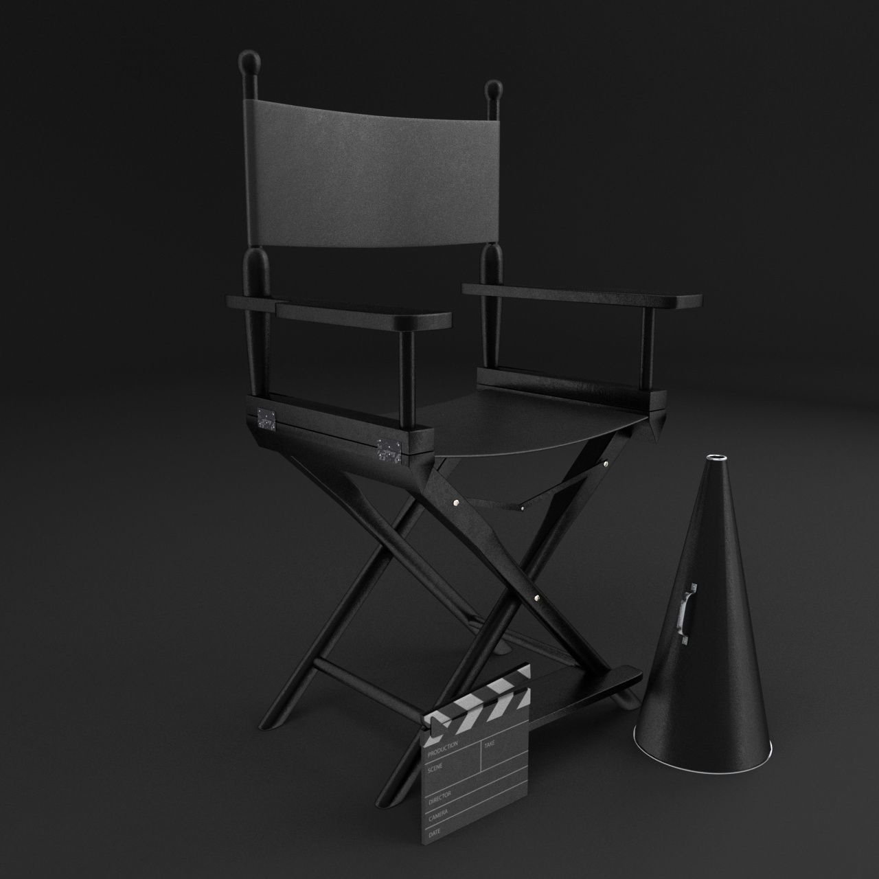 Classic Movie Camera 3D model_2