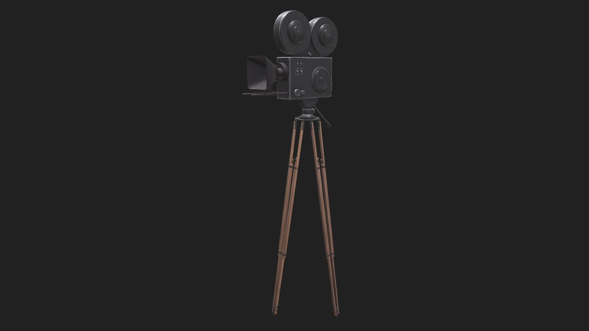 Classic Movie Camera 3D model_11