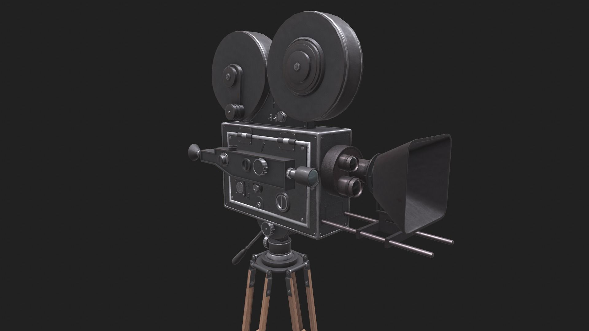 Classic Movie Camera 3D model_17