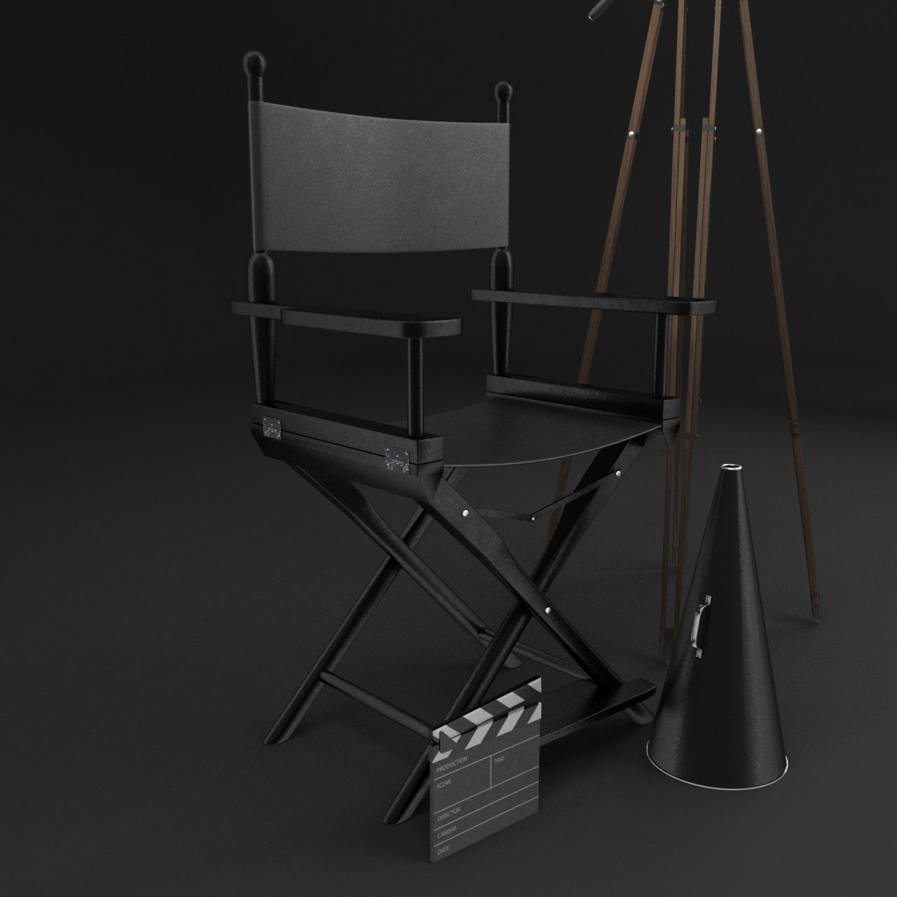Classic Movie Camera 3D model_1