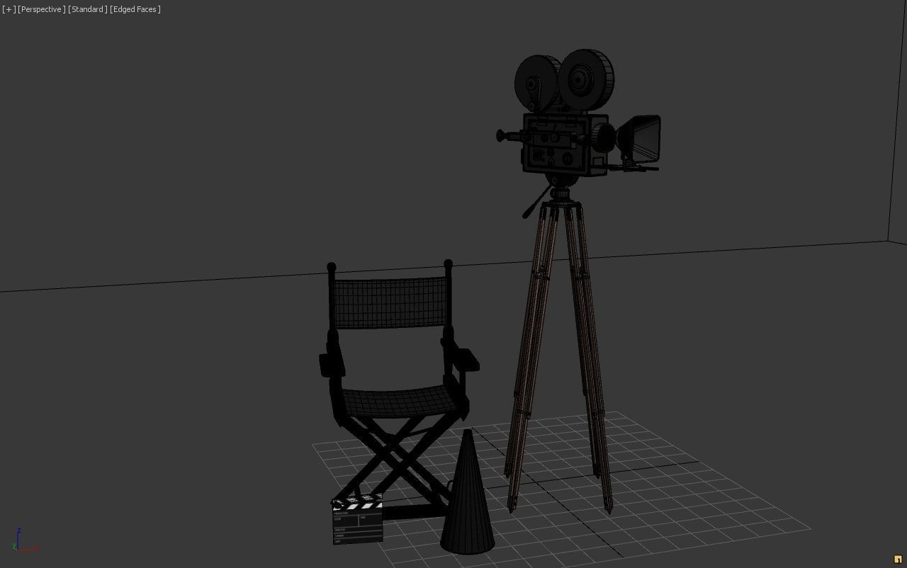 Classic Movie Camera 3D model_6
