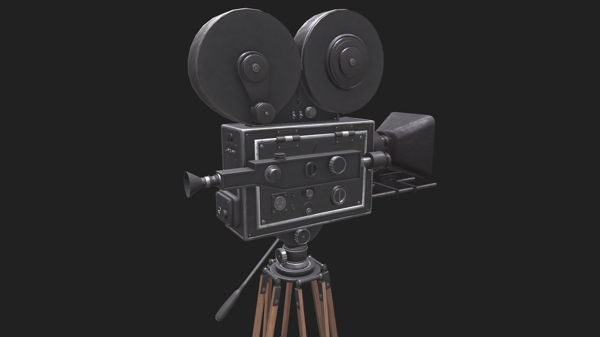 Classic Movie Camera 3D model_16