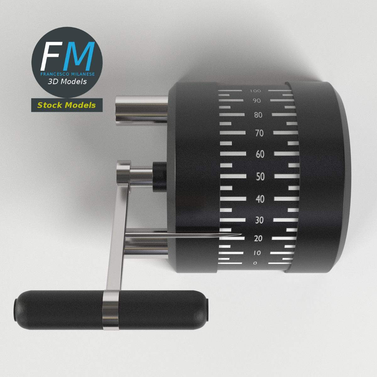 Engine control lever 3D model_6