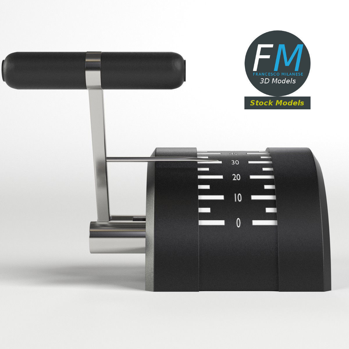 Engine control lever 3D model_3