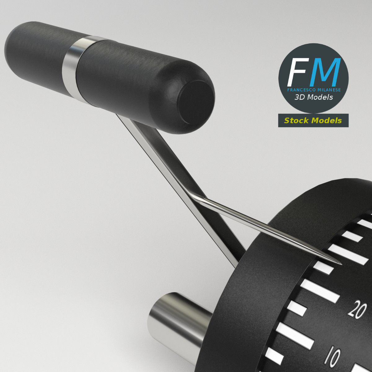 Engine control lever 3D model_5