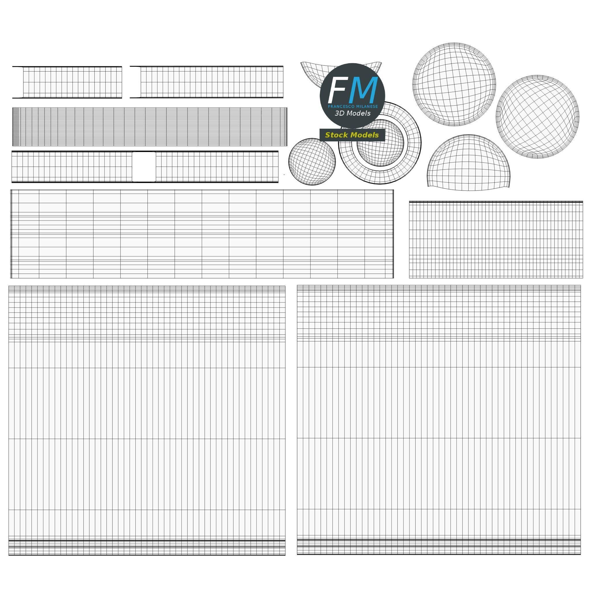 Engine control lever 3D model_12