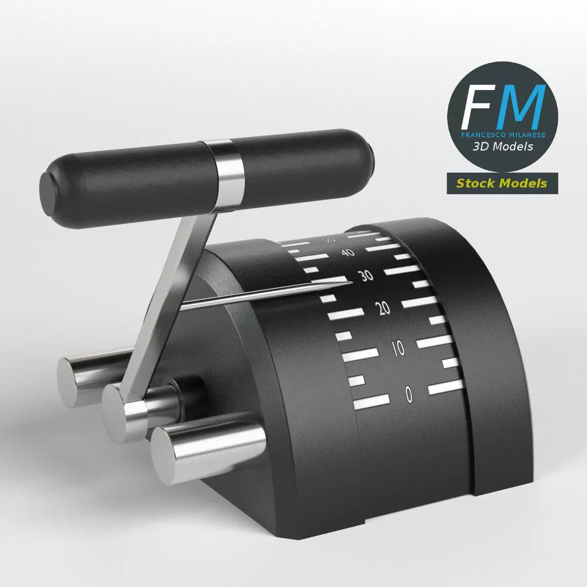 Engine control lever 3D model_0