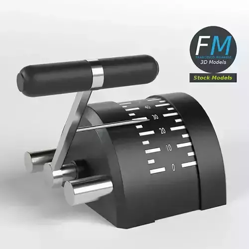Engine control lever 3D model