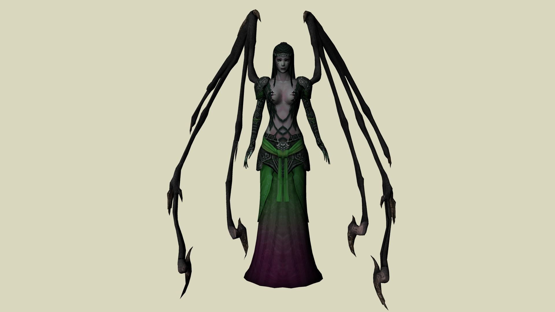 Evil Mage  - 3D Character Warrior Low-poly 3D model_6