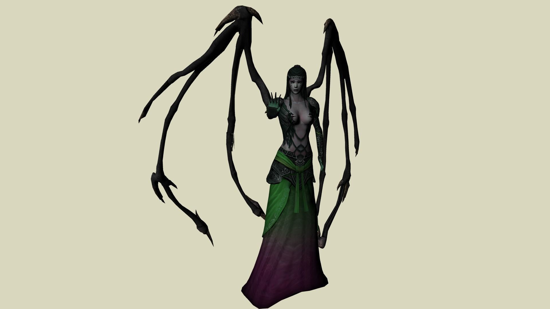 Evil Mage  - 3D Character Warrior Low-poly 3D model_2