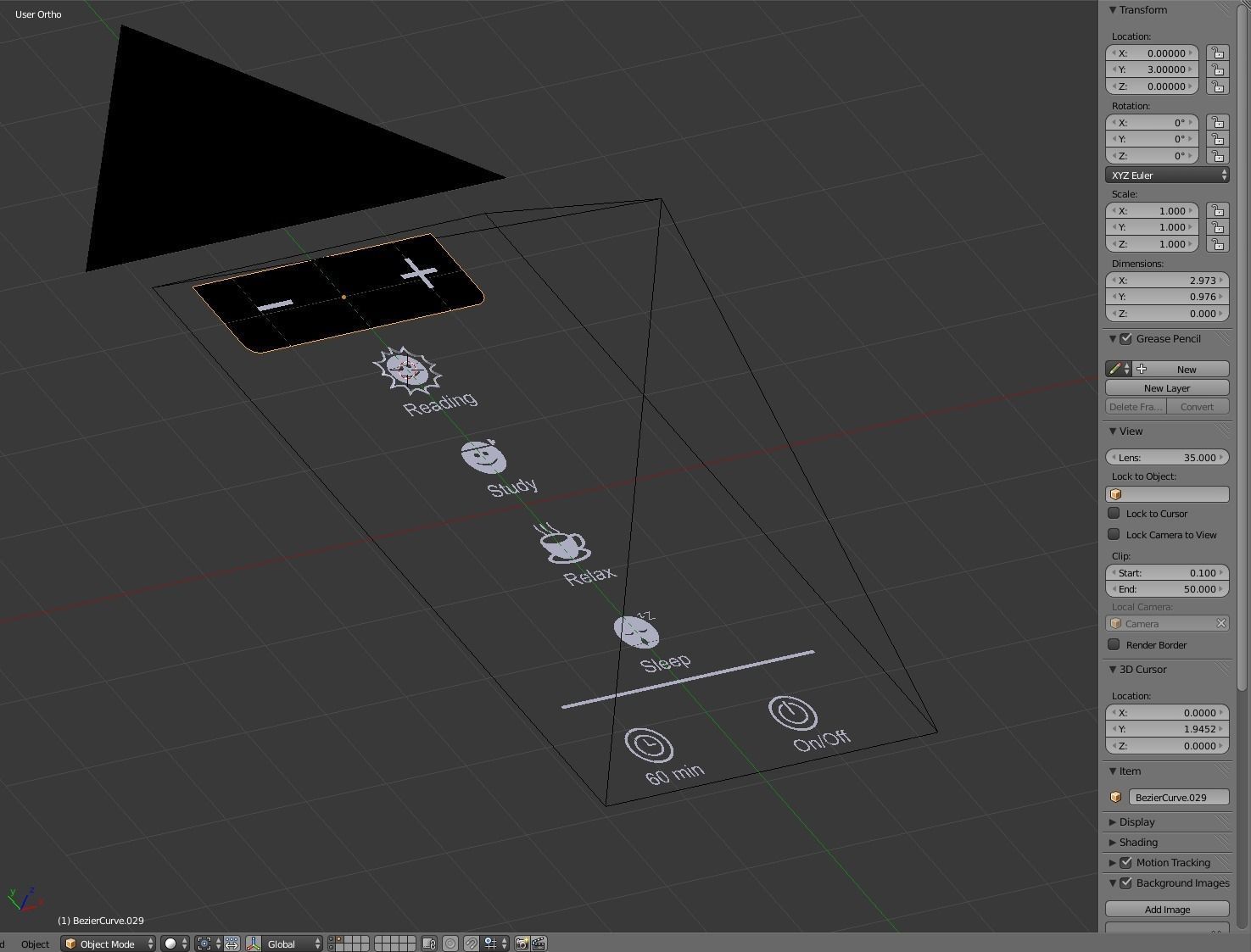 Modern Table Led Lamp 3D model_28