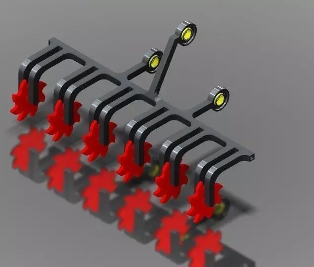 Spring cultivator Free 3D model_0