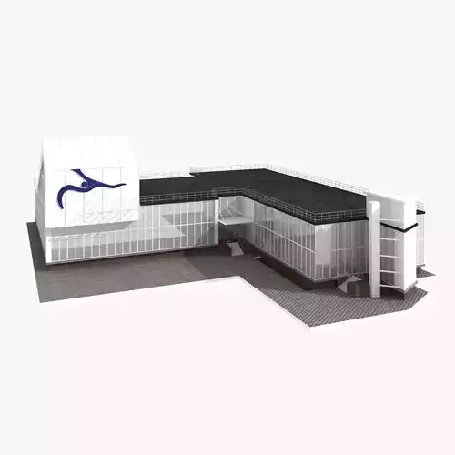 Sport Swimming School Building 3D model