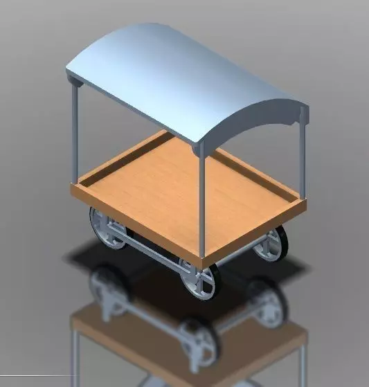 Panipuri cart Free 3D model_0