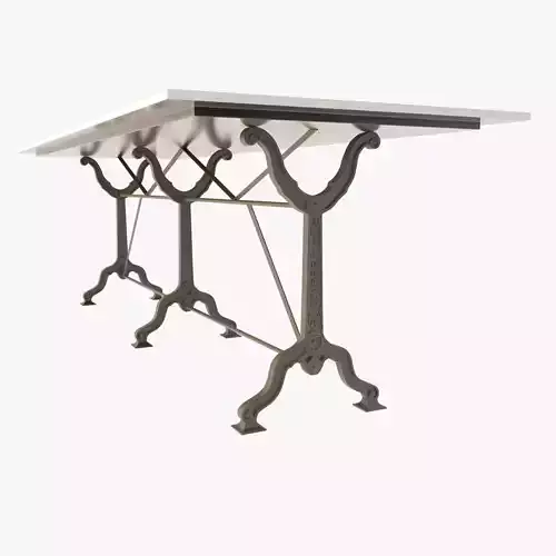 Restoration Hardware  Factory Zinc  Cast Iron Dining Tables