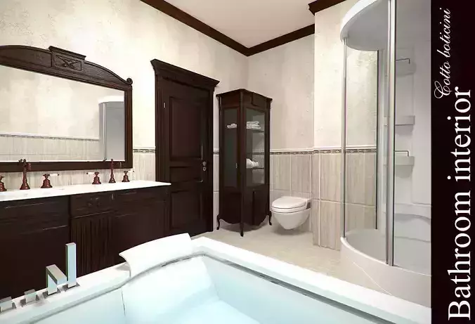 Cotto boticini bathroom 3D model