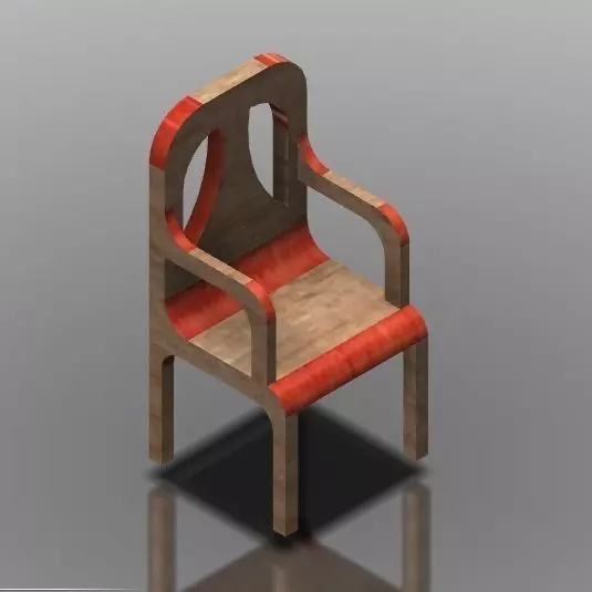 Vintage Wooden Chair Free 3D model