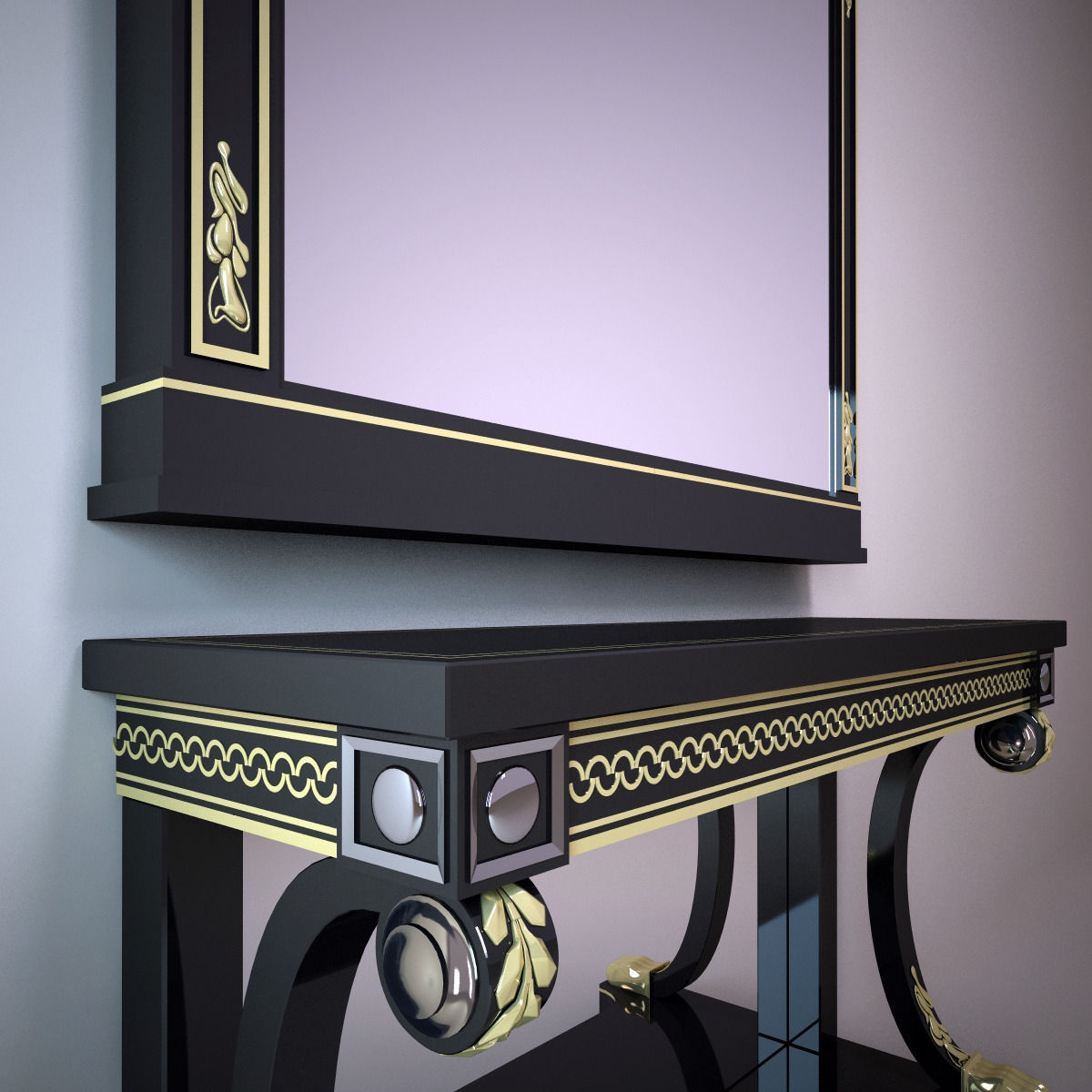 Mariner Mirror Richmond Set 3D model_7