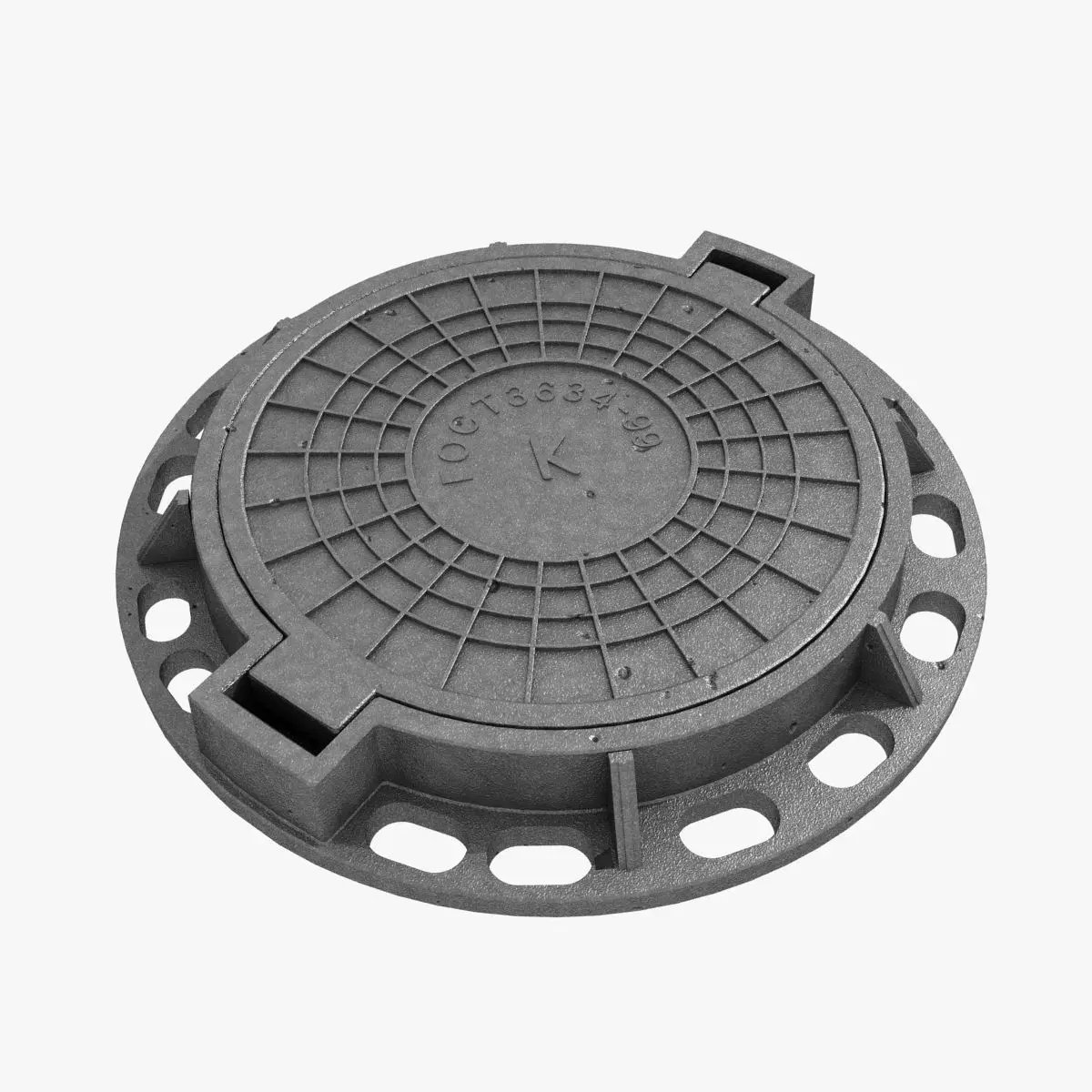 cast iron hatch 3D model_0