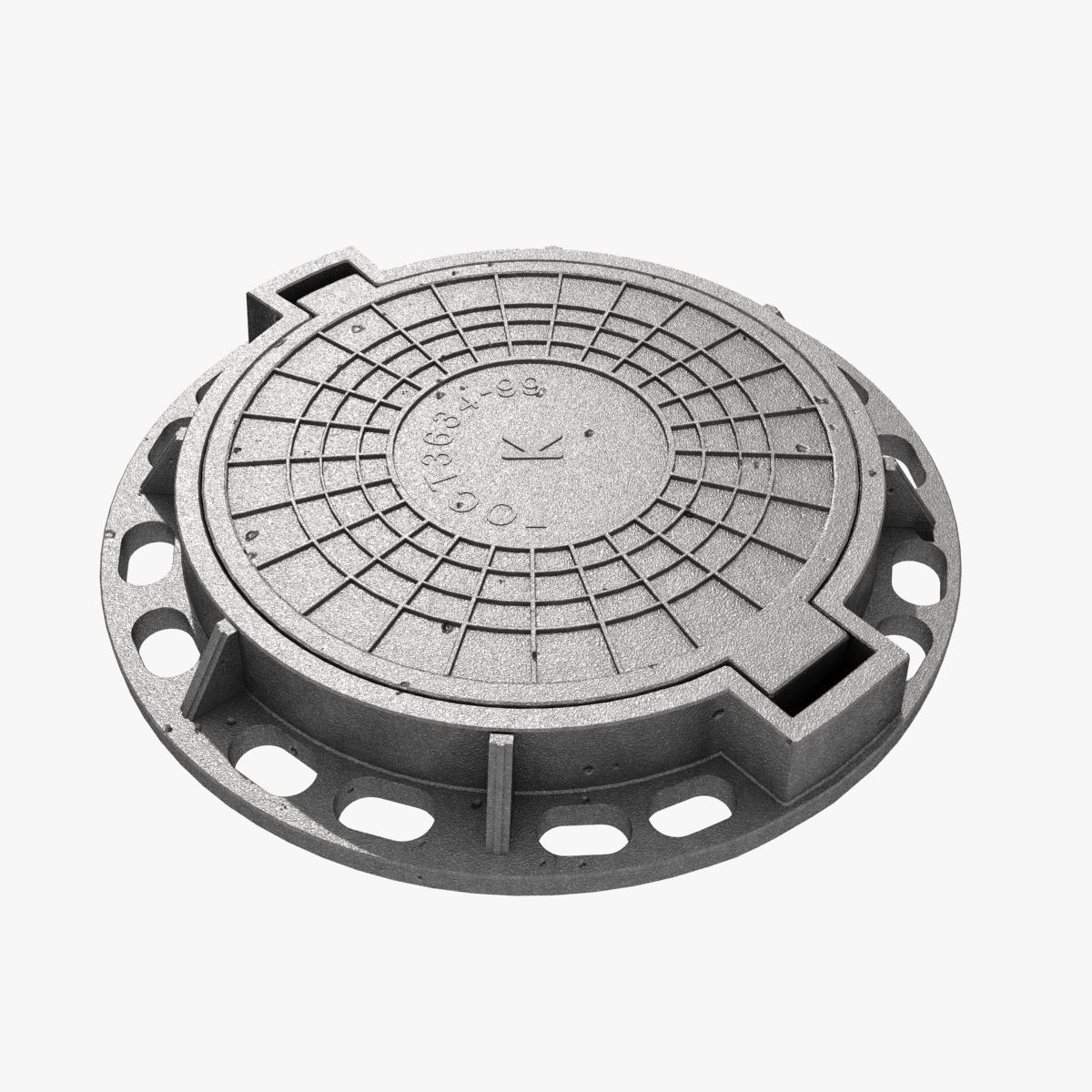 cast iron hatch 3D model_4