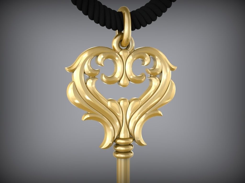 Pendant Key 4 STL 3D print model_2