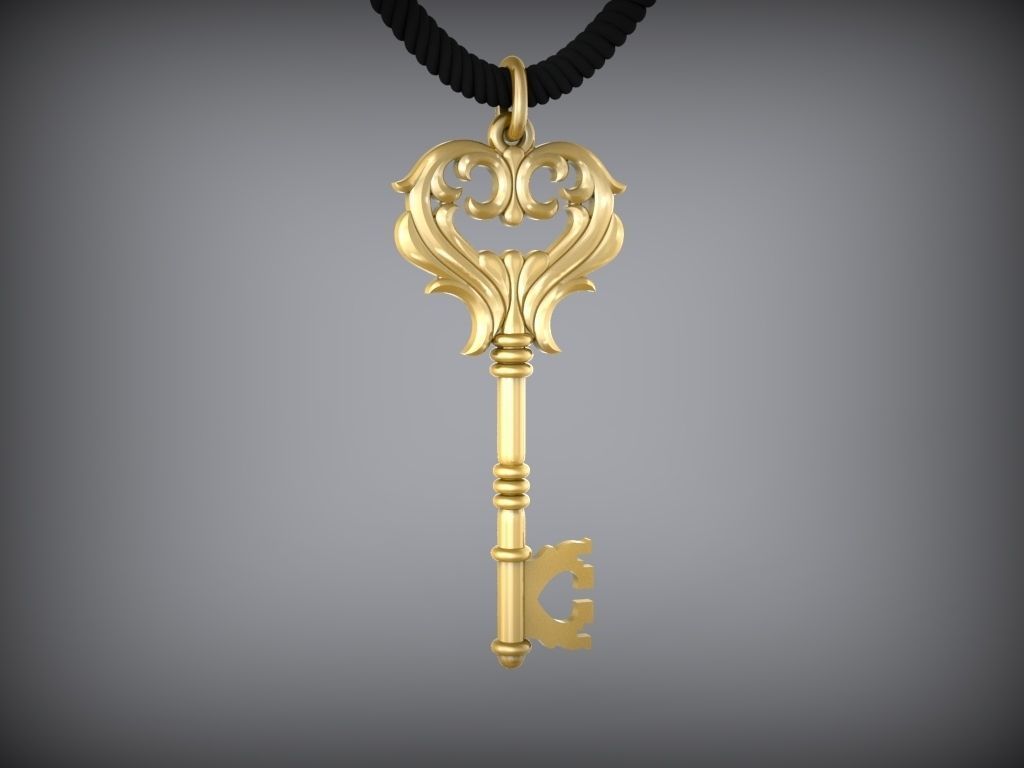 Pendant Key 4 STL 3D print model_1
