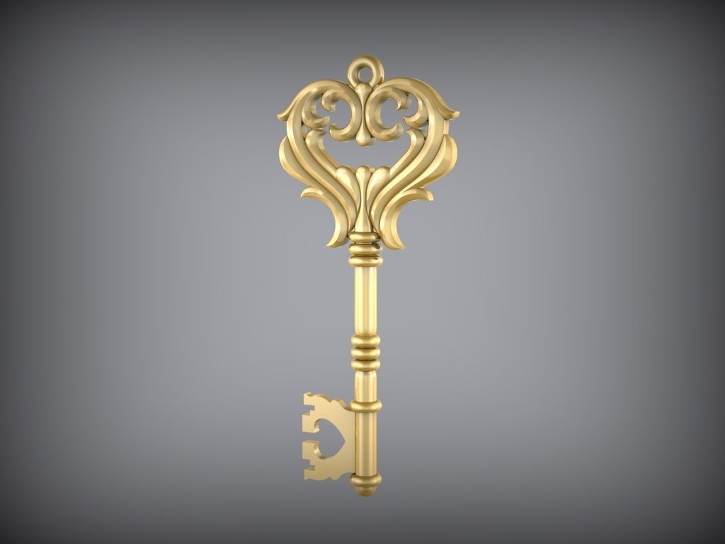 Pendant Key 4 STL 3D print model_3