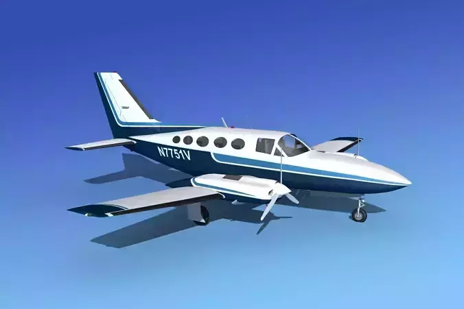 Cessna 414A Chancellor V01 3D model