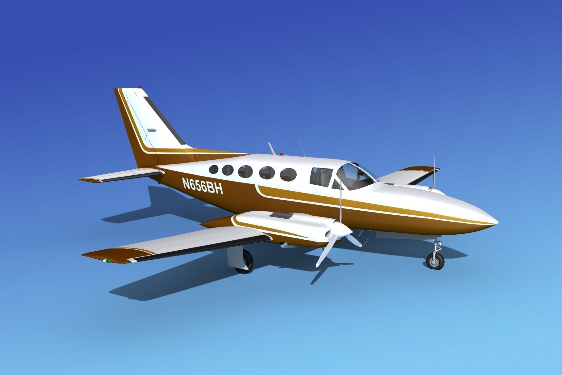 Cessna 414A Chancellor V02 3D model_3
