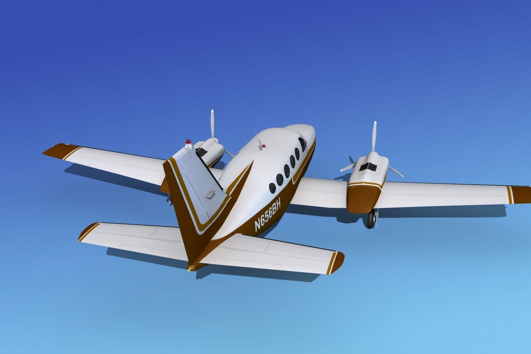 Cessna 414A Chancellor V02 3D model_6