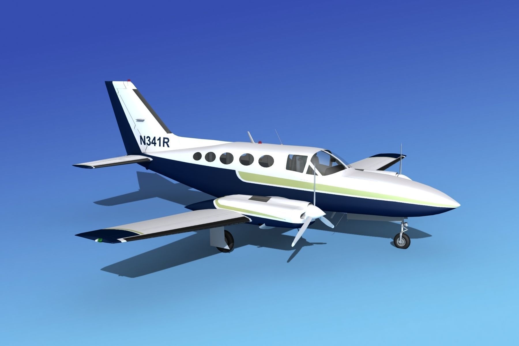 Cessna 414A Chancellor V03 3D model_3
