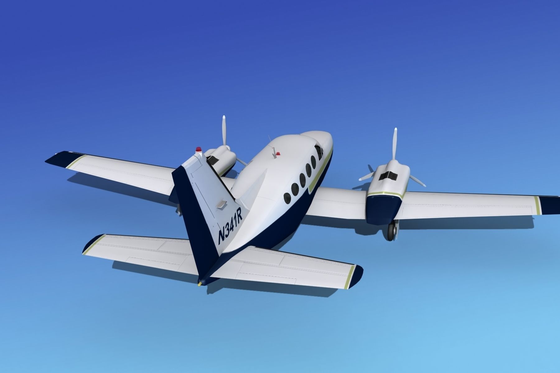 Cessna 414A Chancellor V03 3D model_6