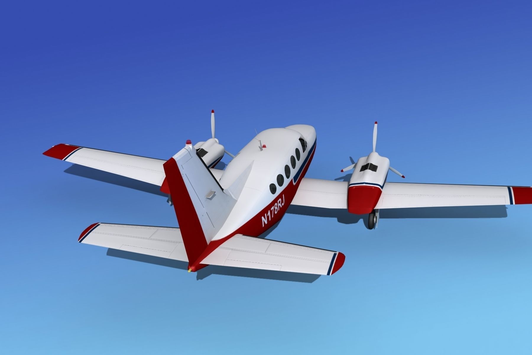 Cessna 414A Chancellor V05 3D model_6
