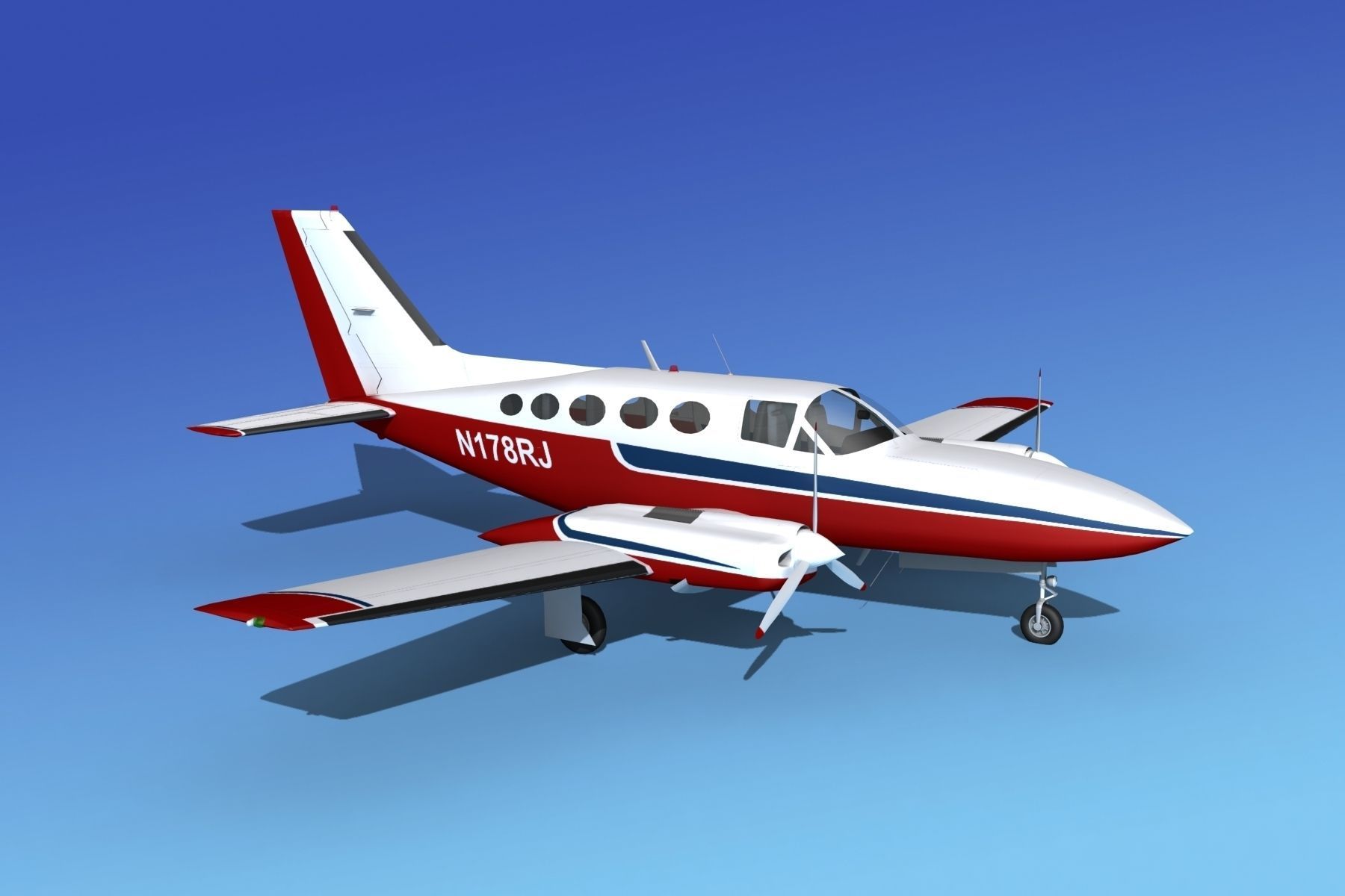 Cessna 414A Chancellor V05 3D model_3