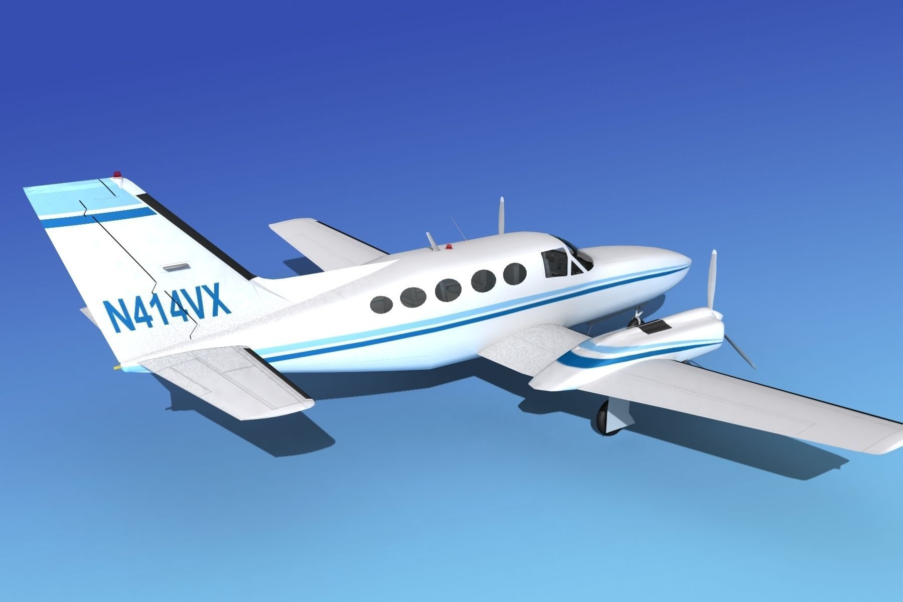 Cessna 414A Chancellor V06 3D model_5