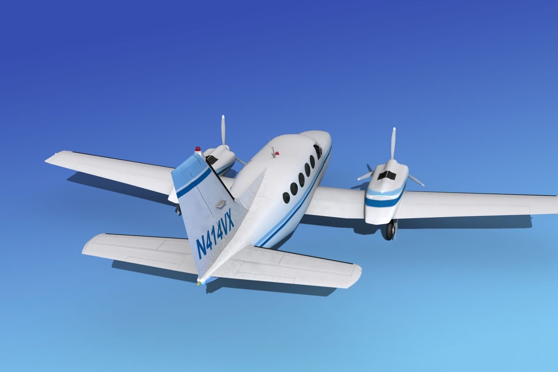 Cessna 414A Chancellor V06 3D model_6