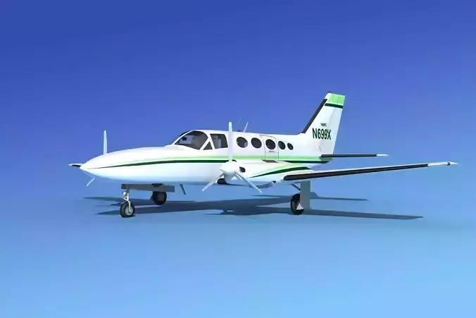 Cessna 414A Chancellor V09 3D model