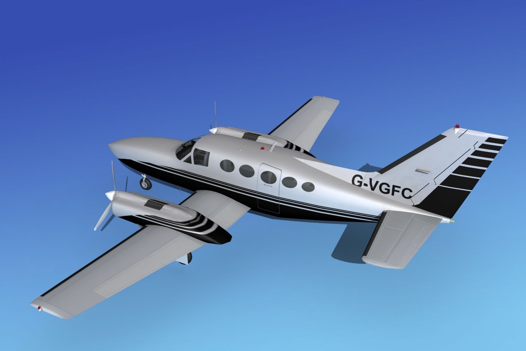 Cessna 414A Chancellor V11 3D model_8