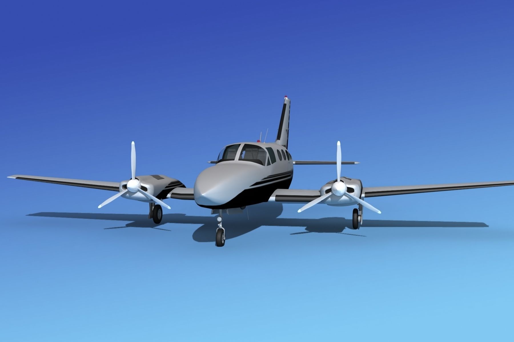 Cessna 414A Chancellor V11 3D model_1