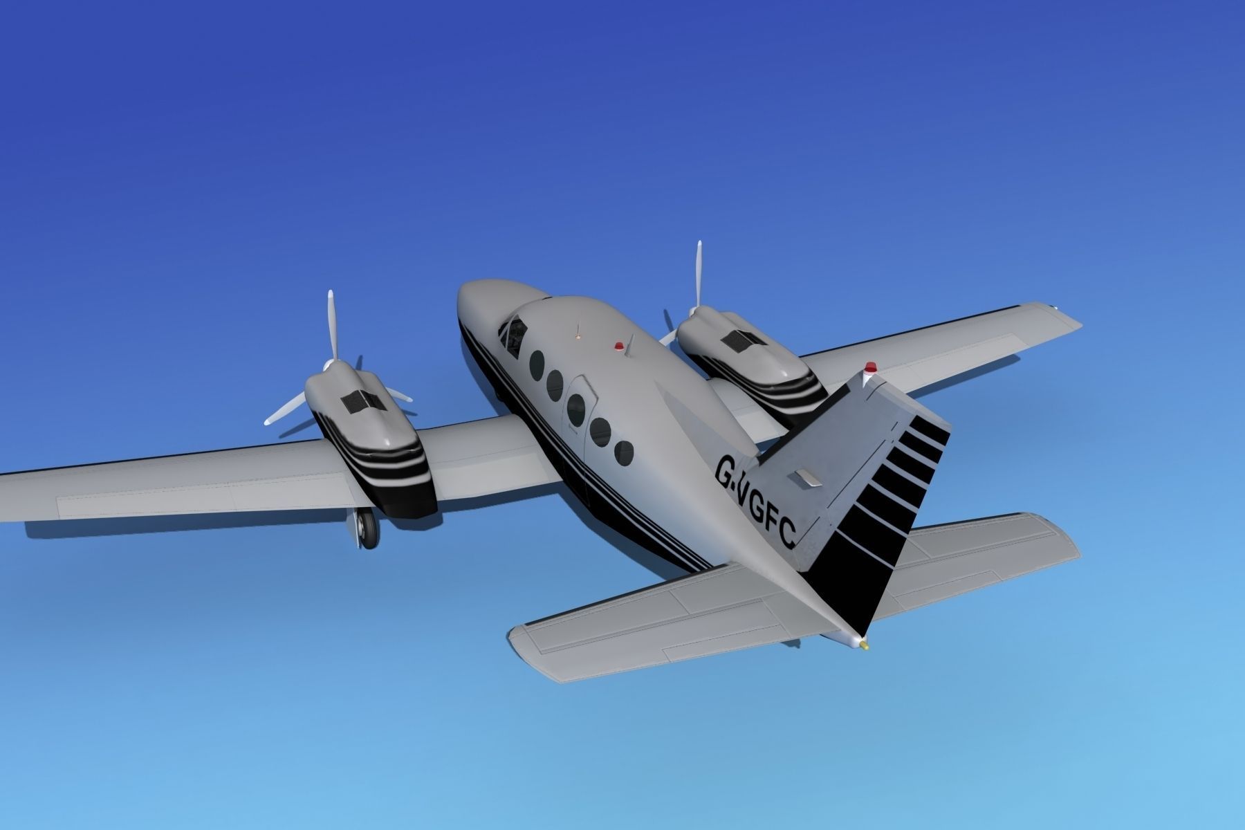 Cessna 414A Chancellor V11 3D model_7