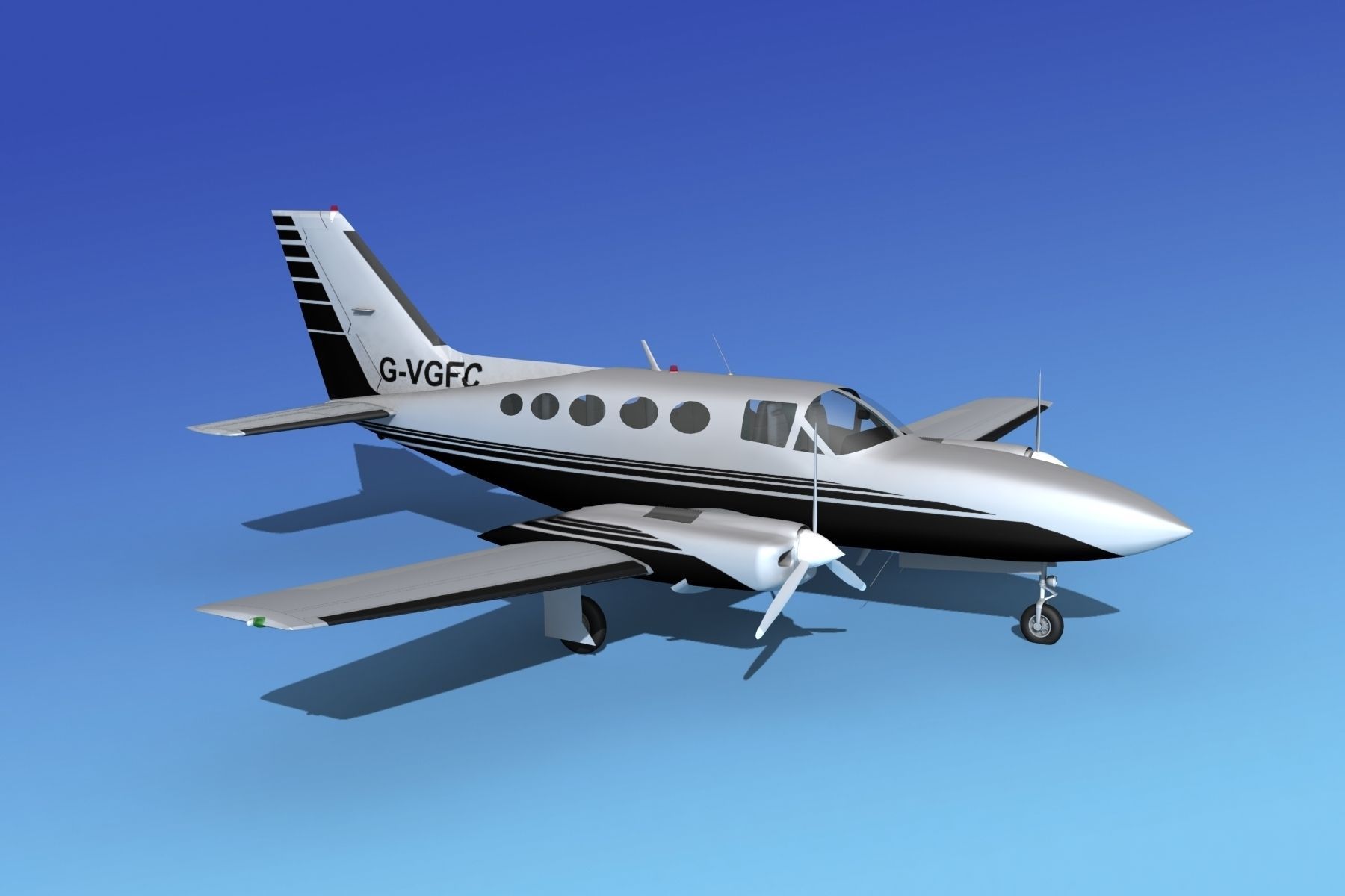 Cessna 414A Chancellor V11 3D model_3